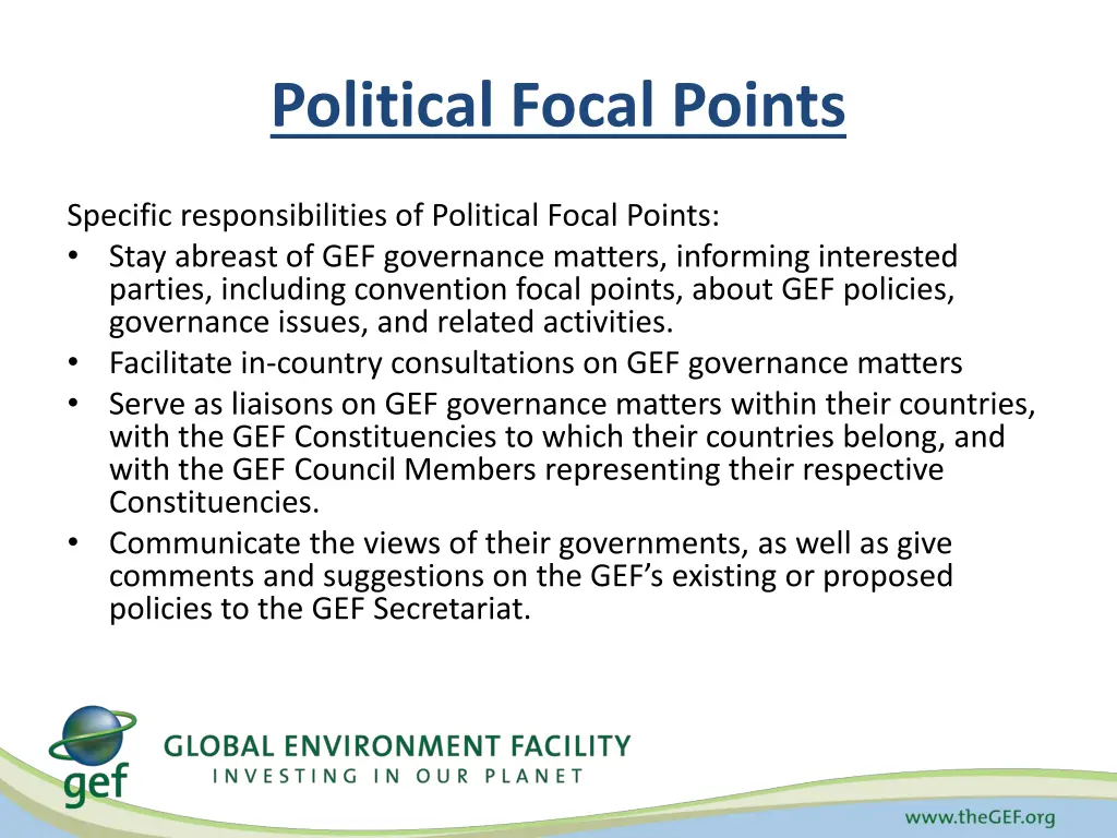 political focal points