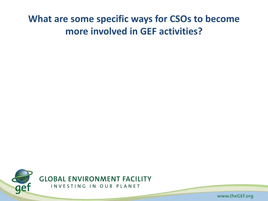 what are some specific ways for csos to become