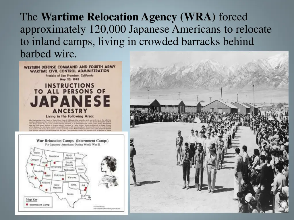 the wartime relocation agency wra forced