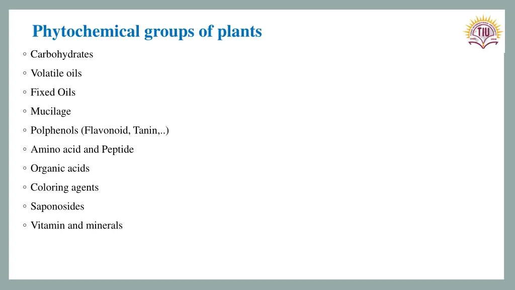 phytochemical groups of plants 1