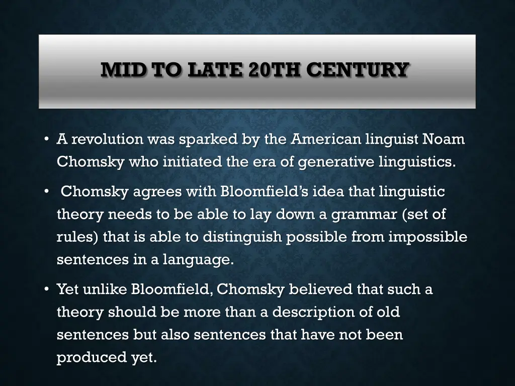 mid to late 20th century