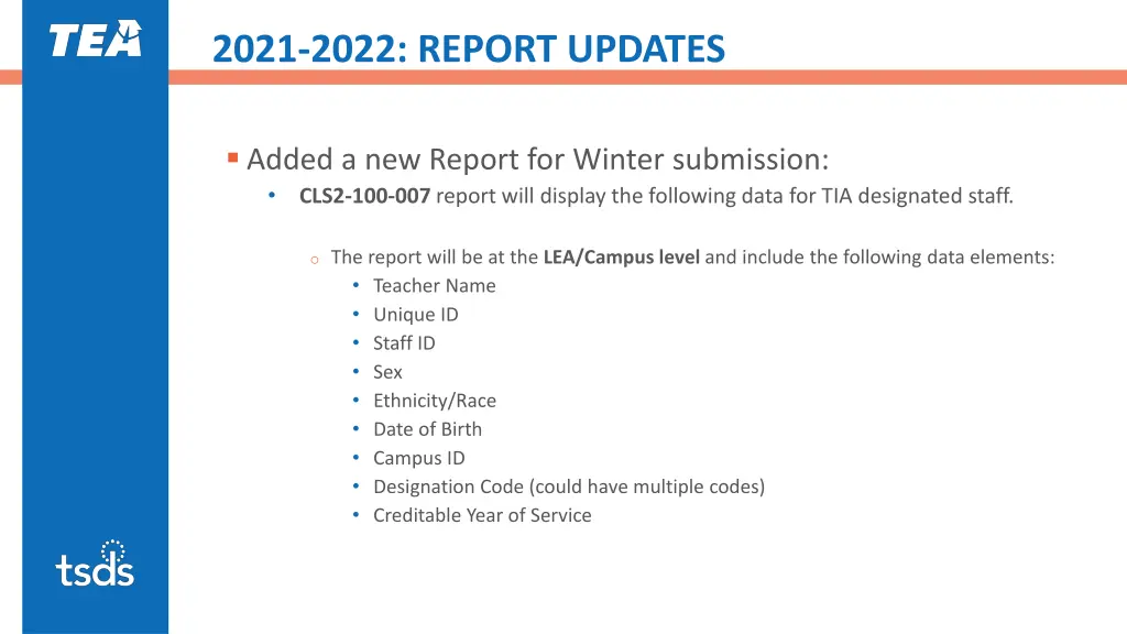 2021 2022 report updates 1