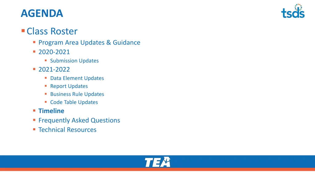 agenda class roster program area updates guidance 3