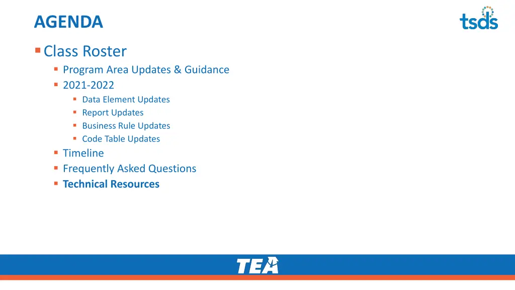 agenda class roster program area updates guidance 5