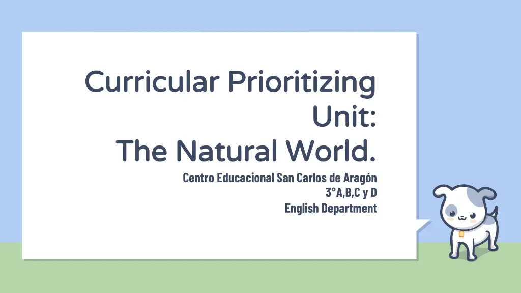curricular prioritizing curricular prioritizing