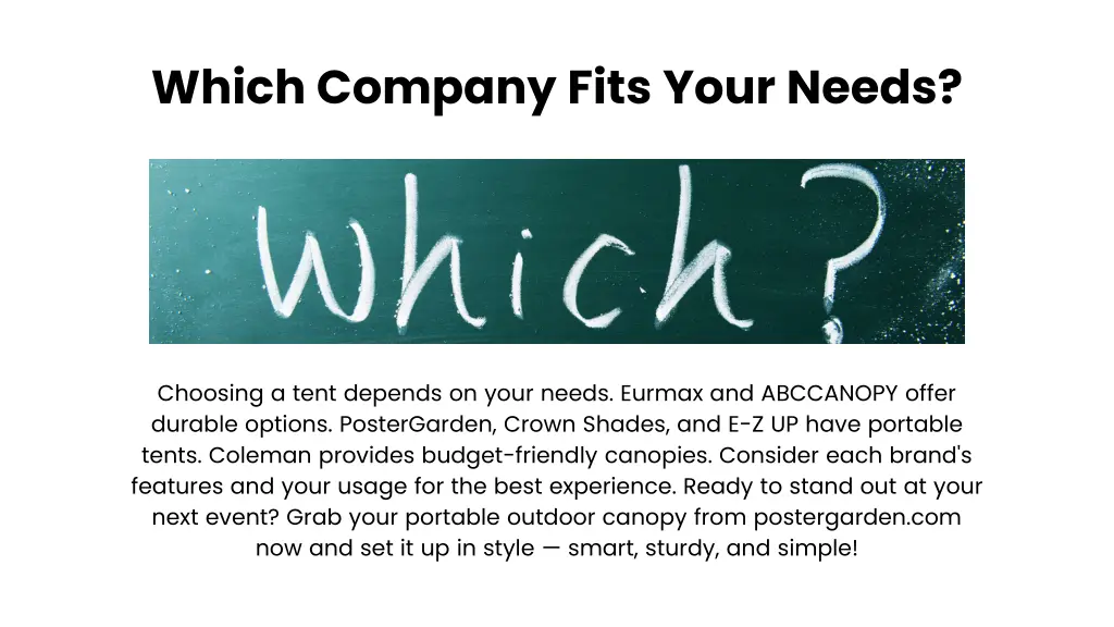 which company fits your needs