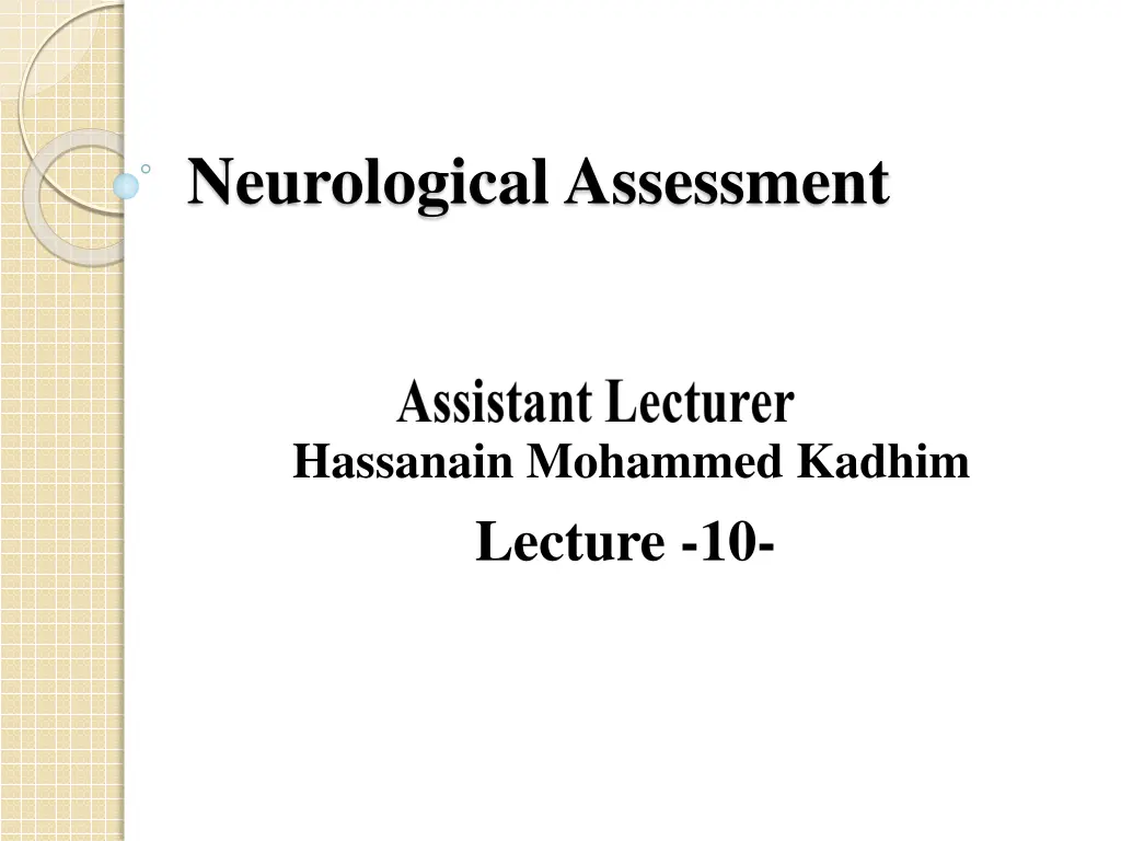 neurological assessment
