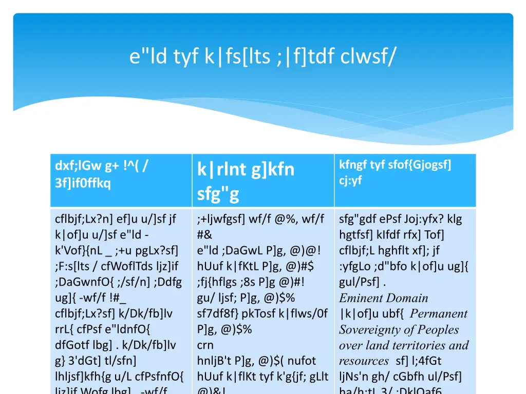 e ld tyf k fs lts f tdf clwsf