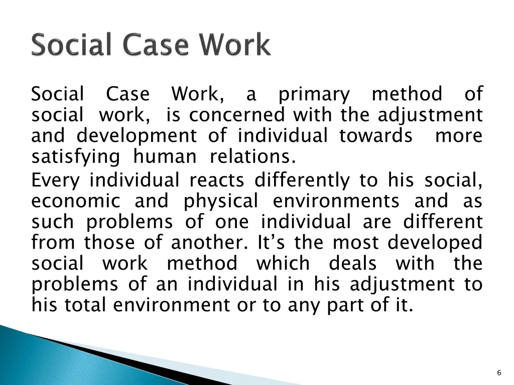 social case work a primary method of social work
