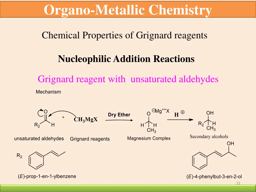 organo metallic chemistry 16