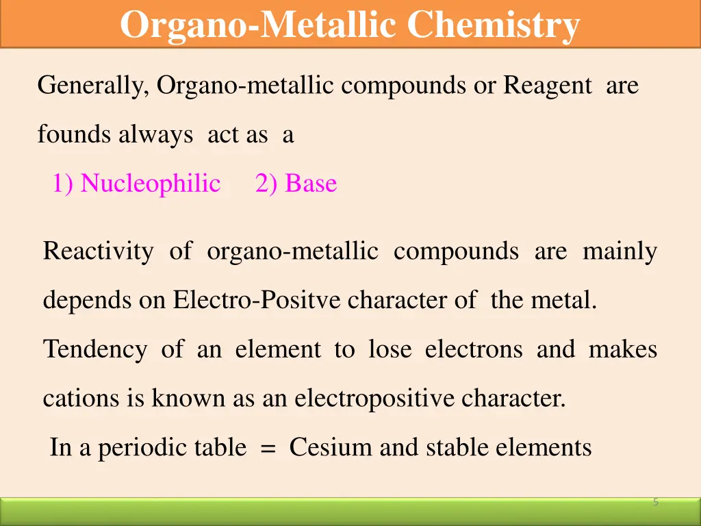 organo metallic chemistry 3