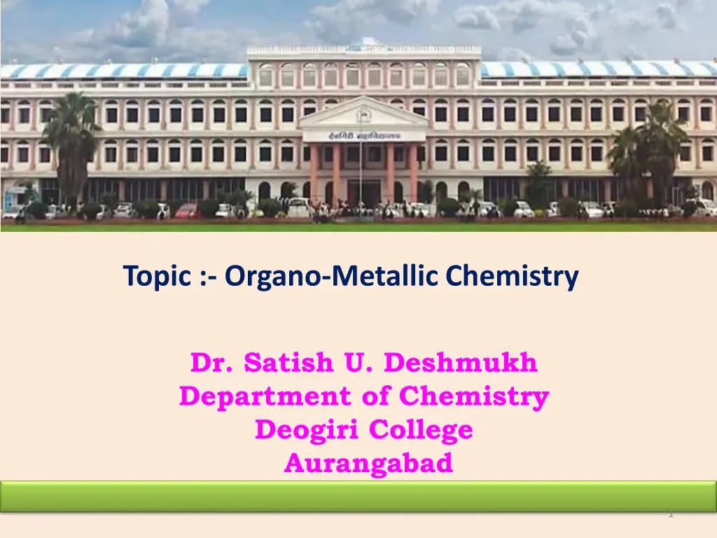 topic organo metallic chemistry