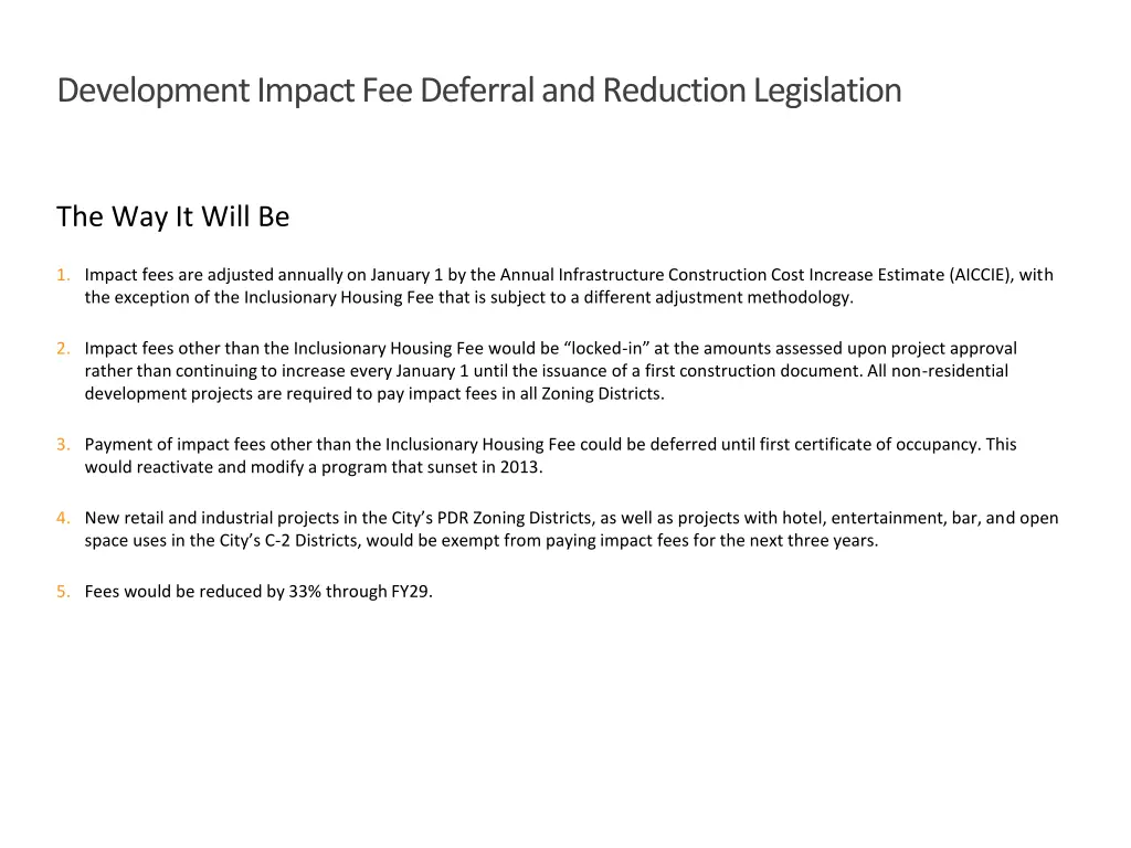 development impact fee deferral and reduction 1