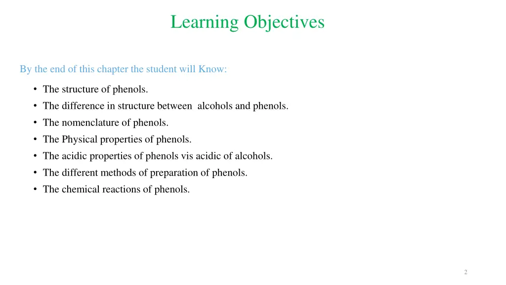 learning objectives