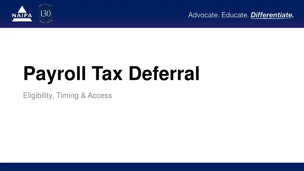 payroll tax deferral