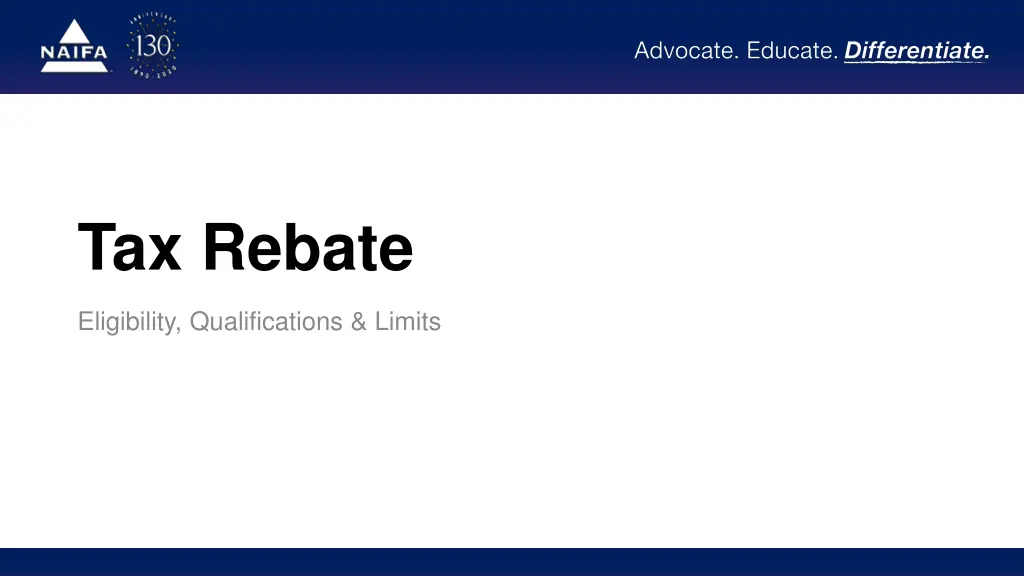 tax rebate