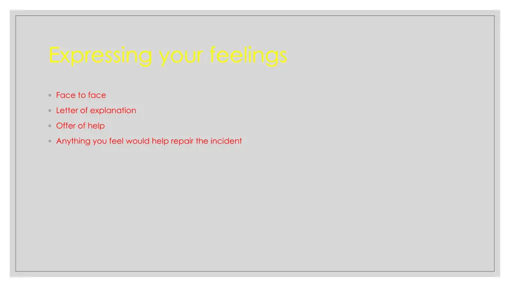 expressing your feelings