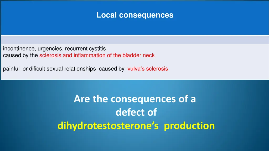 local consequences