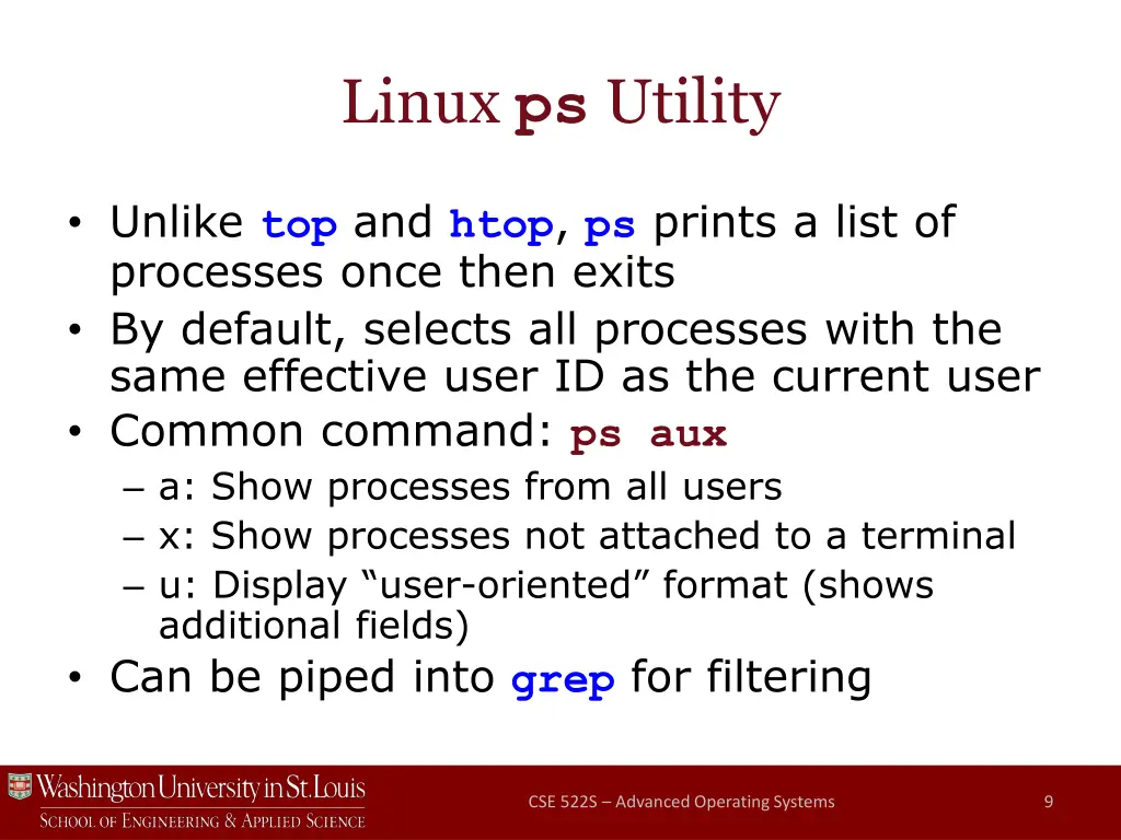 linux ps utility