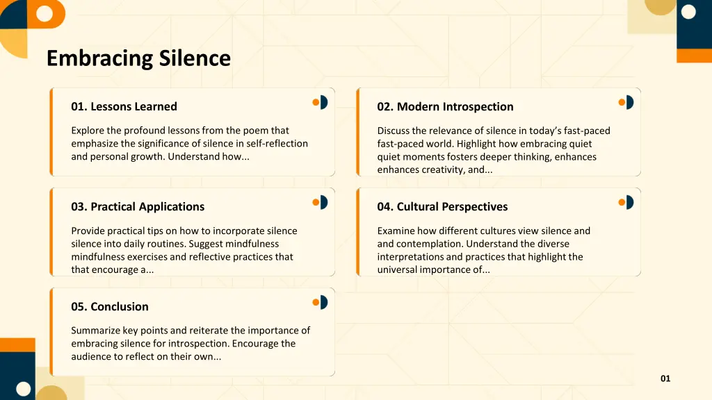 embracing silence