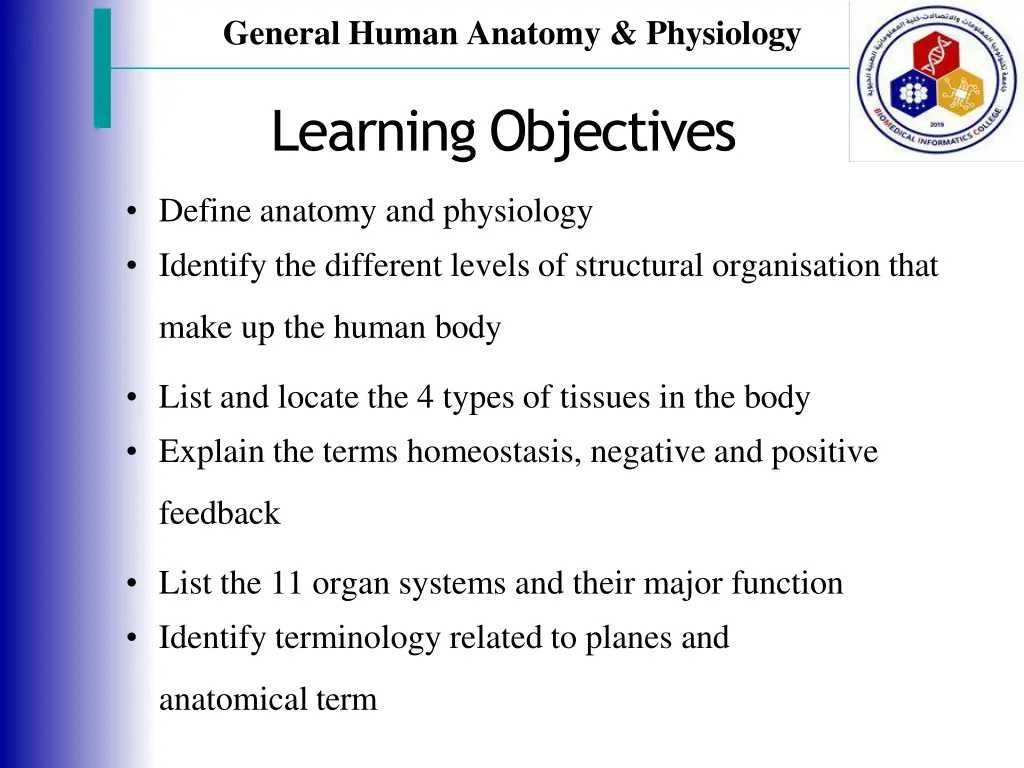 general human anatomy physiology 1