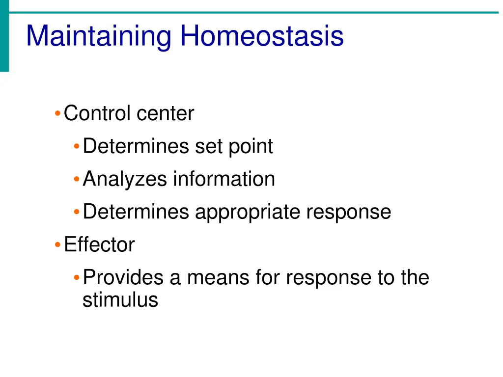 maintaining homeostasis 1