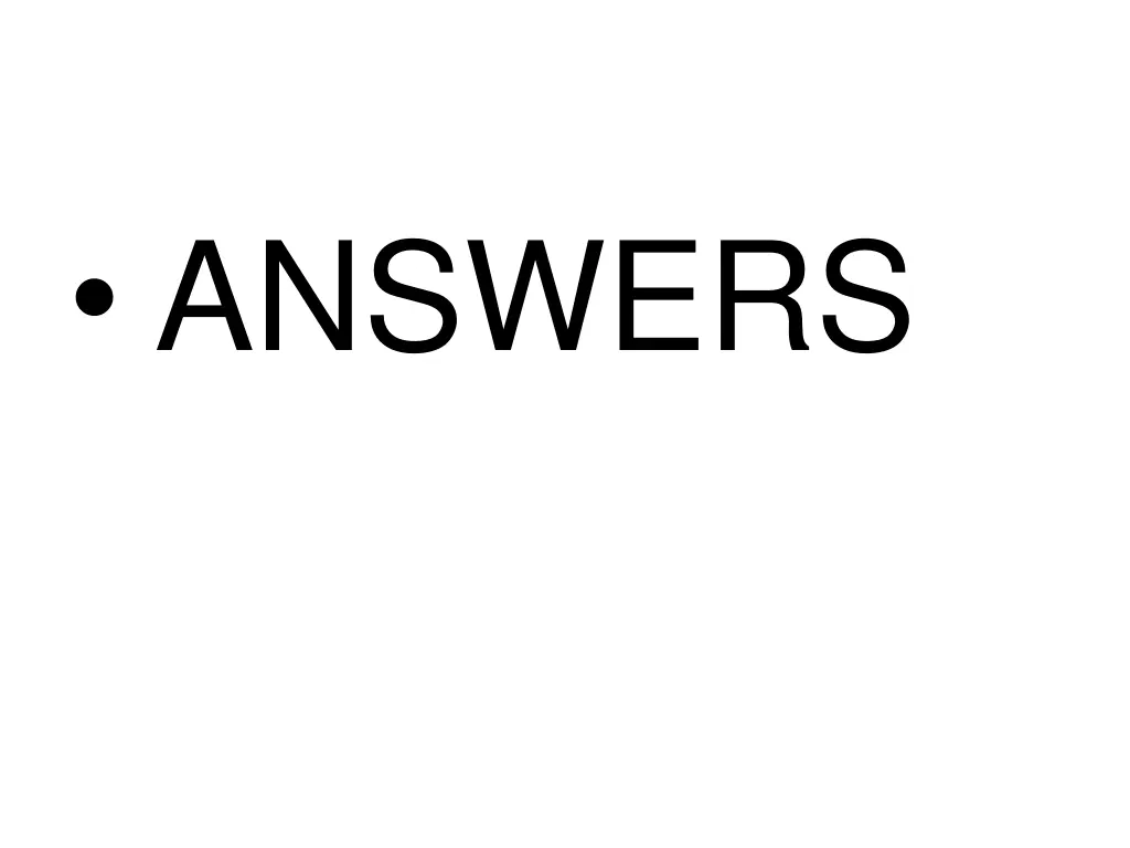 answers