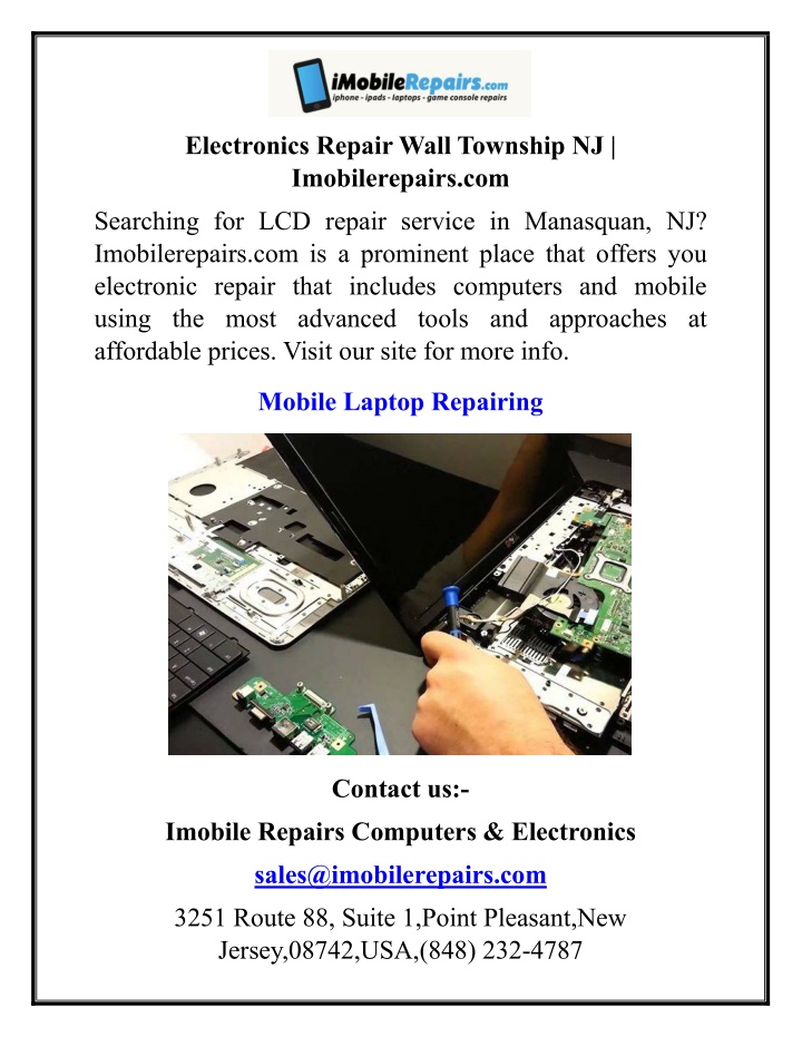 electronics repair wall township