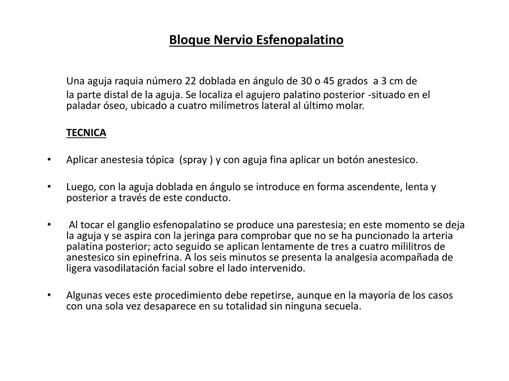bloque nervio esfenopalatino