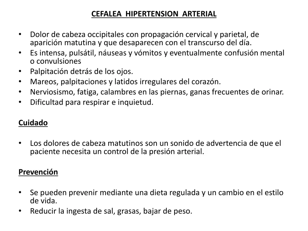 cefalea hipertension arterial
