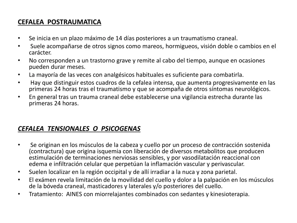 cefalea postraumatica