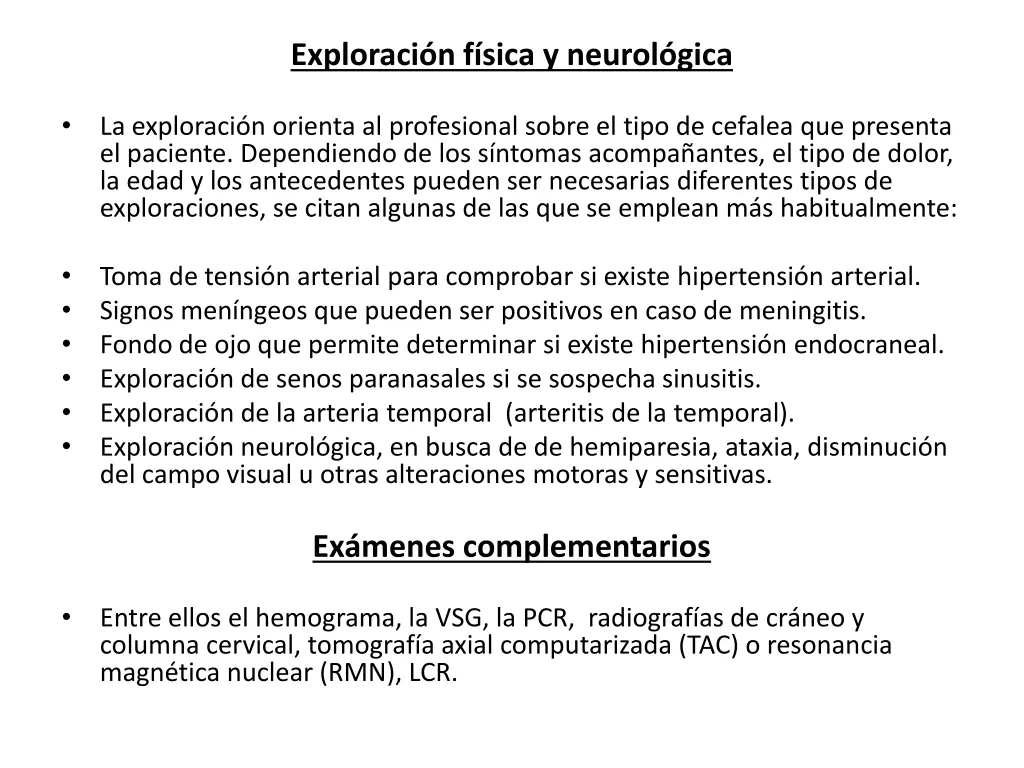 exploraci n f sica y neurol gica