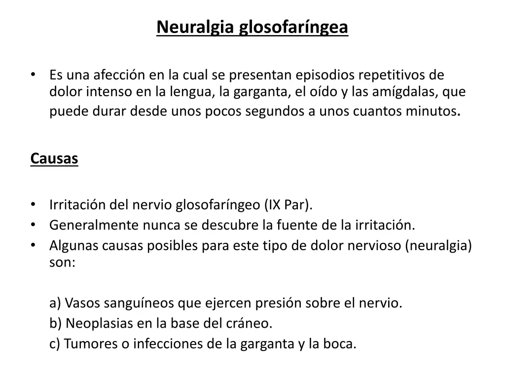 neuralgia glosofar ngea