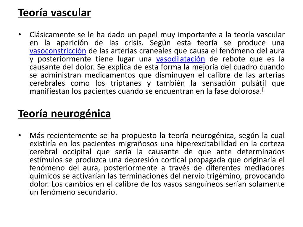 teor a vascular