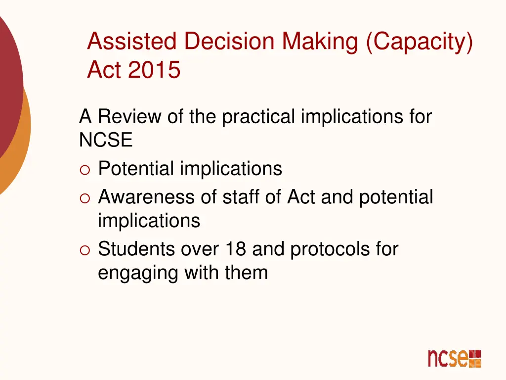 assisted decision making capacity act 2015 1