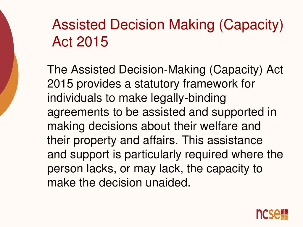 assisted decision making capacity act 2015 2