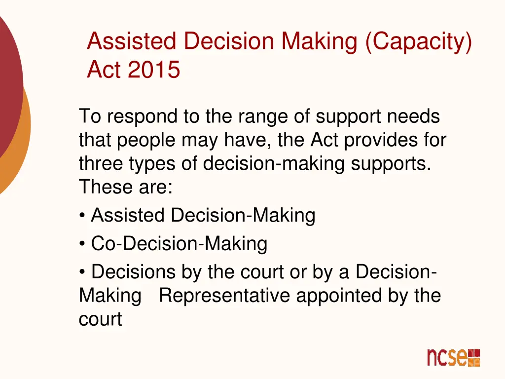 assisted decision making capacity act 2015 3