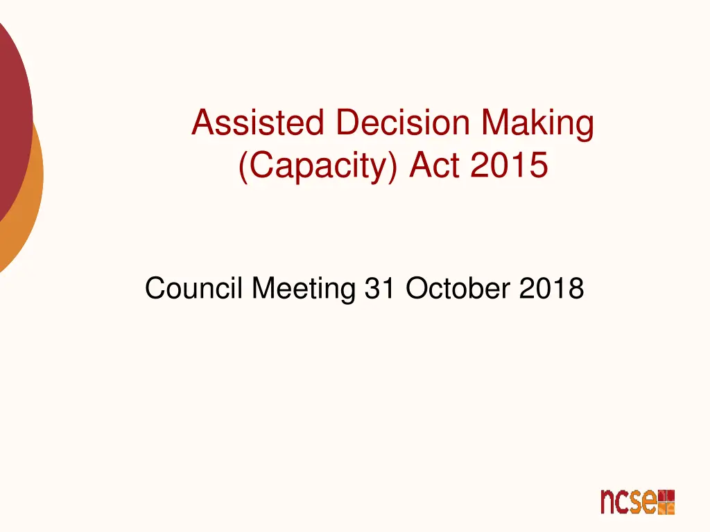 assisted decision making capacity act 2015
