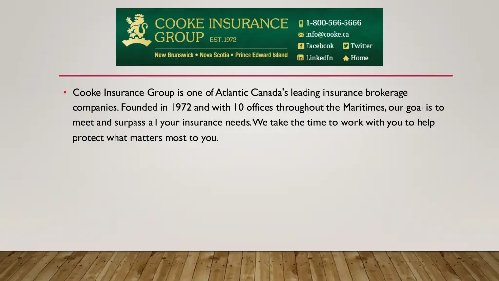 cooke insurance group is one of atlantic canada