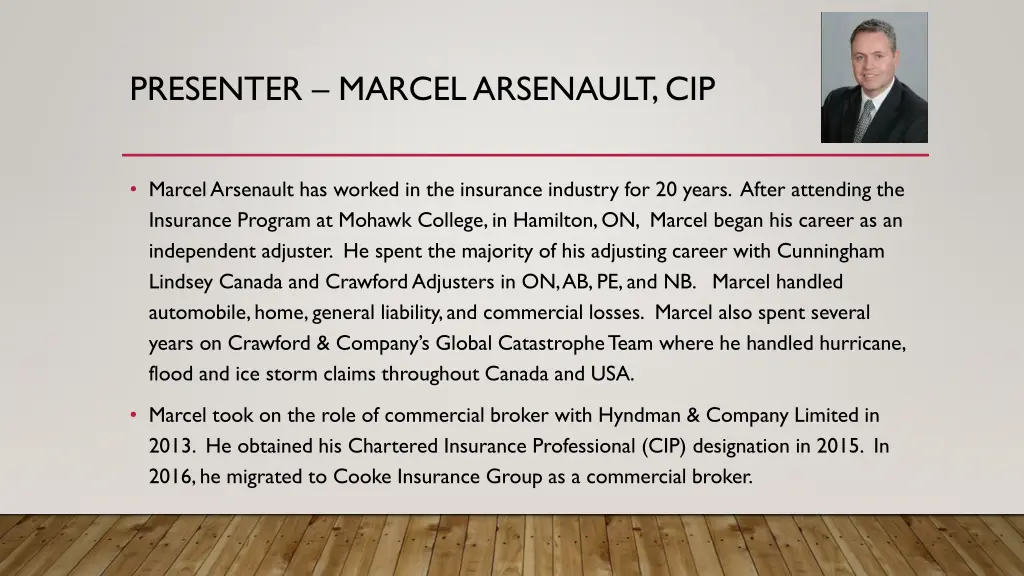 presenter marcel arsenault cip