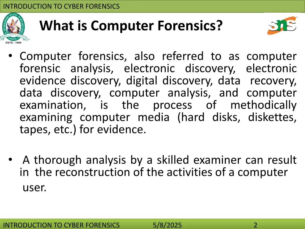introduction to cyber forensics 1