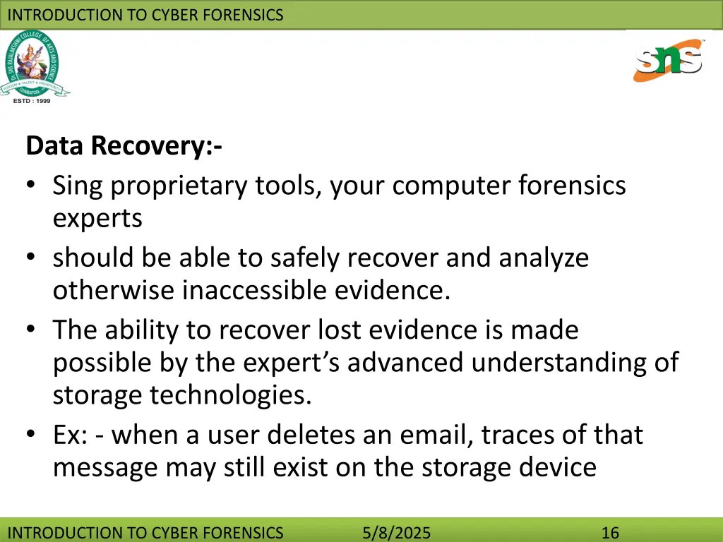 introduction to cyber forensics 15
