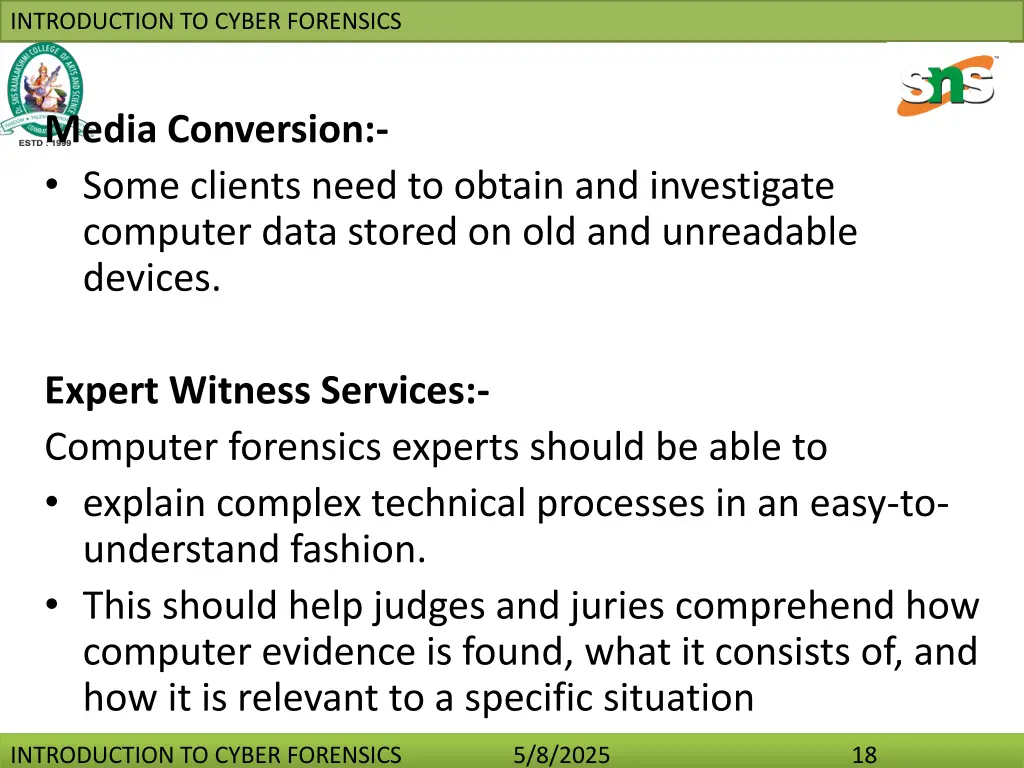 introduction to cyber forensics 17