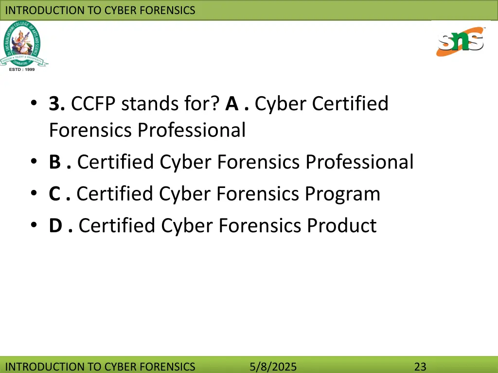 introduction to cyber forensics 22
