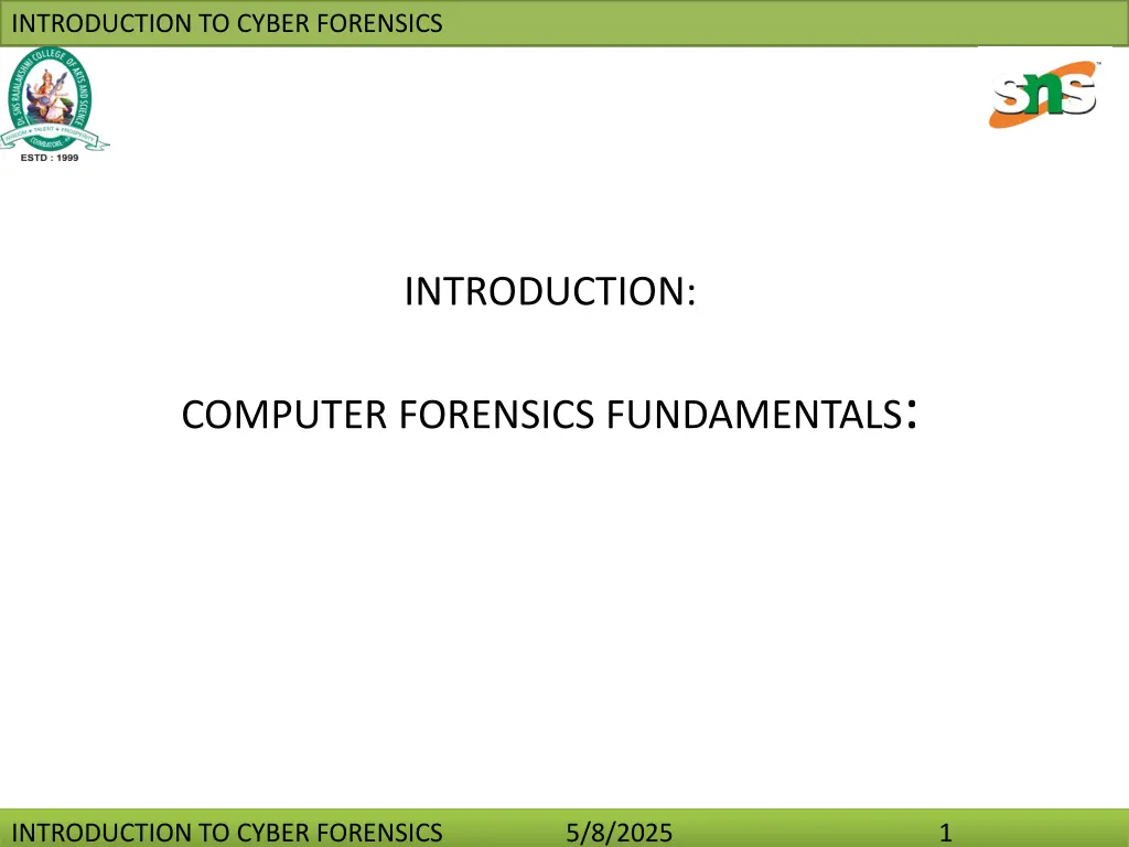 introduction to cyber forensics