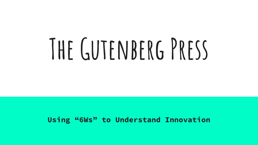 the gutenberg press