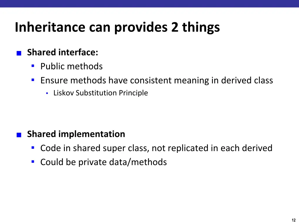 inheritance can provides 2 things