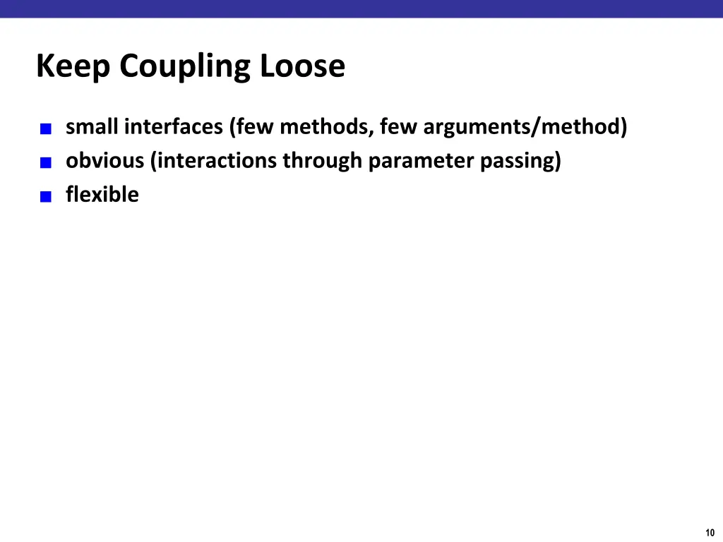 keep coupling loose