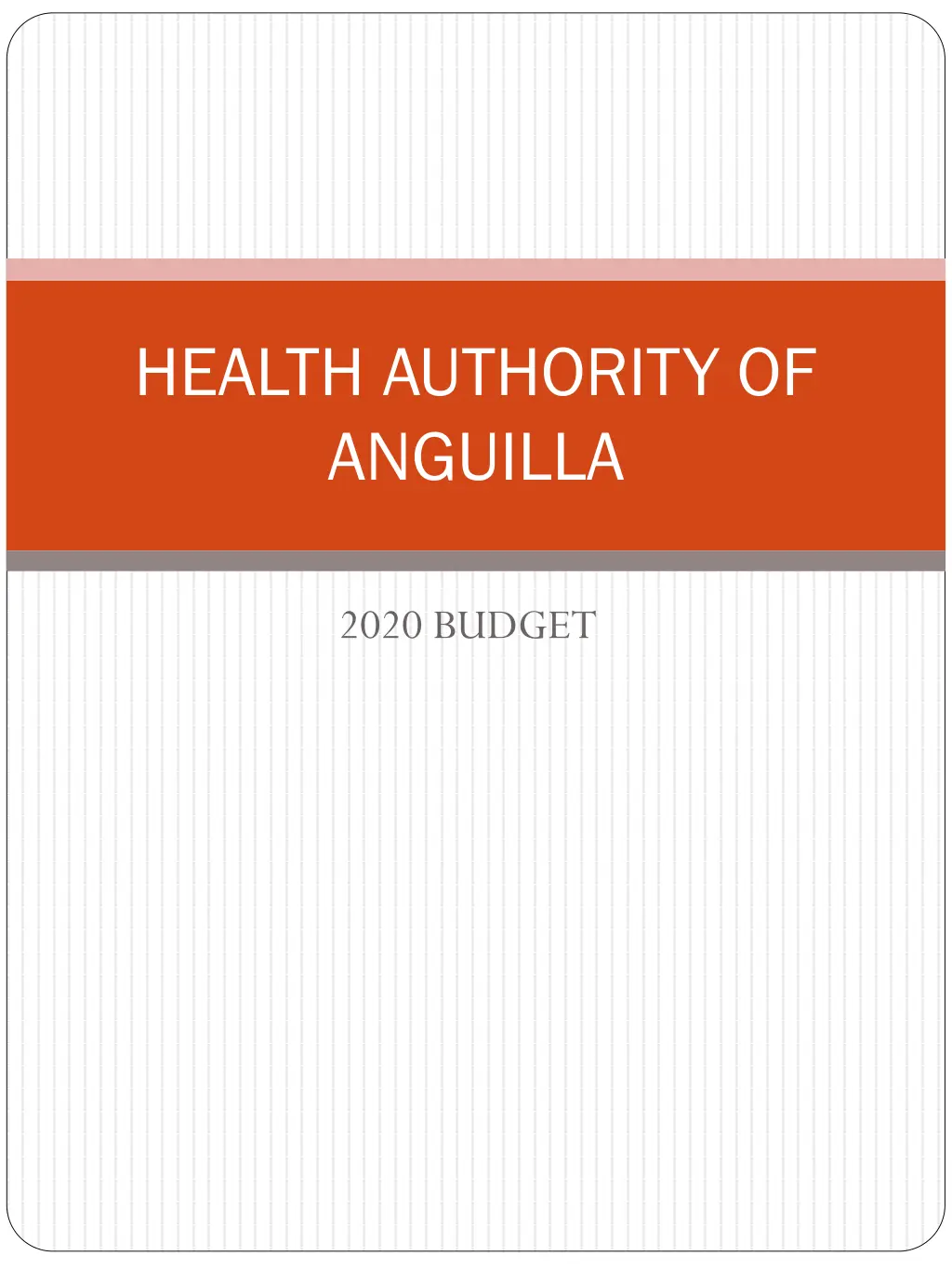 health authority of anguilla