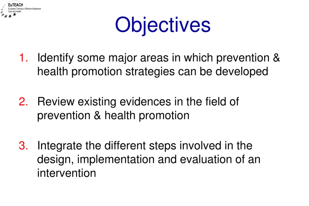 objectives